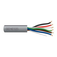 Genesis 21161009 18/6 Stranded Unshielded Cable, Riser, CMR, FT4, 1000' (304.8 m) Reel, Gray