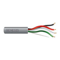 Genesis 21241009 14/4 Stranded Unshielded Cable, Riser, CL3R, FT4, 1000' (304.8 m) Reel, Gray