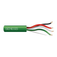 Genesis 31152105 18/4 Stranded Unshielded Cable, Plenum, CMP, FT6, 1000' (304.8 m) Reel-in-a-Box, Green