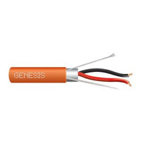 Genesis 32021103 22/2 Stranded Shielded FPLP Cable, Plenum, CMP, FT6, 1000' (304.8 m) Pull Box, Orange