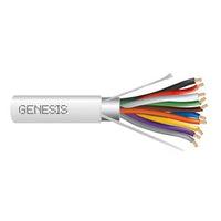 Genesis 32081012 22/10 Stranded Shielded Cable, Plenum, CMP, FT6, 1000' (304.8 m) Reel, Natural