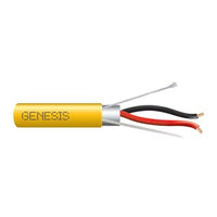 Genesis 32142102 18/2 Stranded Shielded Cable, Plenum, CMP, FT6, 1000' (304.8 m) Reel-in-a-Box, Yellow