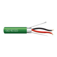 Genesis 32142105 18/2 Stranded Shielded Cable, Plenum, CMP, FT6, 1000' (304.8 m) Reel-in-a-Box, Green