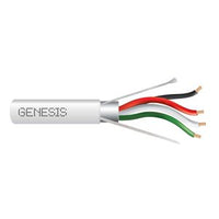 Genesis 32152112 18/4 Stranded Shielded Cable, Plenum, CMP, FT6, 1000' (304.8 m) Reel-in-a-Box, Natural