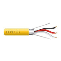 Genesis 32261102 18AWG Stranded Shielded Plenum Cable, 300V, 1000' Pull Box, Yellow