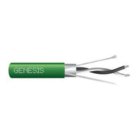 Genesis 32511005 22/1-Pair Tinned-Copper Stranded Shielded EIA-485 Cable, Plenum, CMP, FT6, 1000' (304.8 m) Reel, Green