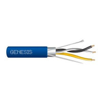 Genesis 33241106 22/1.5 Stranded Shielded RS485 Plenum Cable, 1000', Blue