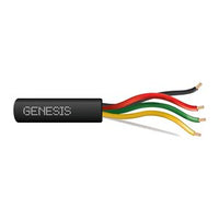Genesis 41575008 18/4 Stranded Unshielded Fire Alarm Cable, Direct Burial, FPL, CL3, 500' (152.4 m) Reel, Black