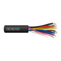 Genesis 41591008 18/8 Stranded Unshielded Fire Alarm Cables, Direct Burial, FPL, CL3, 1000' (304.8 m) Reel, Black