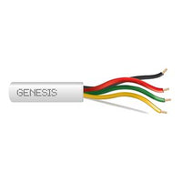 Genesis 43075501 18/4 Solid Unshielded Fire Alarm Cable, Riser, FPLR, 500' (152.4 m) Pull Box, White