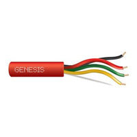 Genesis 43145004 14/4 Solid Unshielded Fire Alarm Cable, Riser, FPLR, 500' (152.4 m) Reel, Red