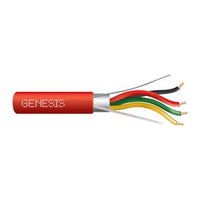 Genesis 44035504 18/4 Solid Shielded Fire Alarm Cable, Riser, FPLR, 500' (152.4 m) Pull Box, Red