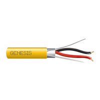 Genesis 46061002 16/2 Solid Shielded Fire Alarm Cable, Plenum, FPLP, 1000' (304.8 m) Reel, Yellow