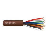 Genesis 47070307 20/8 Solid Unshielded Thermostat Cable, General Purpose, CL2, 250' (76.2 m) x 4 Reels, Brown