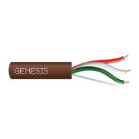 Genesis 47114807 18/3 Solid Unshielded Thermostat Cable, General Purpose, CL2, 500' (152.4 m) x 4 Reels, Brown
