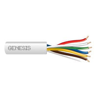 Genesis 47140301 18/6 Solid Unshielded Thermostat Cable, General Purpose, CL2, 250' (76.2 m) x 4 Reels, White
