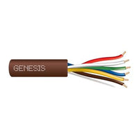 Genesis 47140907 18/6 Solid Unshielded Thermostat Cable, General Purpose, CL2, 250' (76.2 m) Speed Bag, Brown