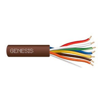 Genesis 47150307 18/7 Solid Unshielded Thermostat Cable, General Purpose, CL2, 250' (76.2 m) x 4 Reels, Brown