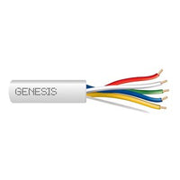 Genesis 47630312 18/5 Solid Unshielded Thermostat Cable, Plenum, CL2P, 250' (76.2 m) x 4 Reels, Natural