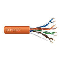 Genesis 50781103 24/4-Pair Cat 5e Unshielded (U/UTP) Networking Cable, Riser, CMR, 1000' (304.8 m) Pull Box, Orange