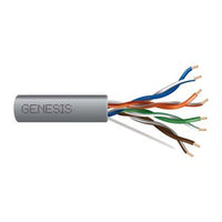 Genesis 50781109 24/4-Pair Cat 5e Unshielded (U/UTP) Networking Cable, Riser, CMR, 1000' (304.8 m) Pull Box, Gray
