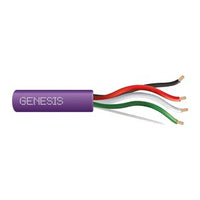Genesis 52515510 16/4 Stranded Unshielded Speaker Cable, Riser, CMR, FT4, 500' (152.4 m) Pull Box, Purple