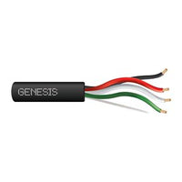 Genesis 52845008 16/4 (65-Strand Oxygen-Free Copper) Audacious Unshielded Speaker Cable, Direct Burial, CM, 500' (152.4 m) Reel, Black