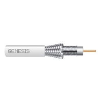 Genesis 53031101 RG6 CCS 75 Ohm Coaxial with Dual-Shield Cable, Riser, CATVR, FT4, 1000' (304.8 m) Pull Box, White