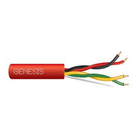 Genesis 55031004 16/2-Pair Solid Unshielded Fire Alarm Cable, NYC Certified, FPLP, 1000' (304.8 m) Reel, Red