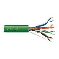 Genesis 63611105 23/4-Pair Cat 6 Unshielded (U/UTP) Networking Cable, Plenum, CMP, FT6, 1000' (304.8 m) Pull Box, Green