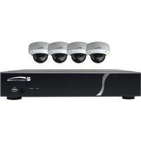 Speco ZIPT4D1 HD-TVI Video Surveillance 5-Piece Kit, (1) D4VX1TB 4-Channel DVR, 1TB HDD, (4) VLD5 2MP Dome Cameras, Whit