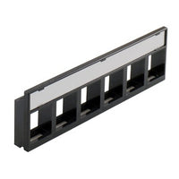Hubbell HPJ6M Patch Panel Jack Unloaded Adapter 6-Port, Black