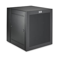 Hubbell HLQ3632 Rack Cabinet and Frame, 19U, 32-Inch Depth with Windowed Door, Black