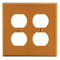 Hubbell P82OR Wallplate 2-Gang Duplex, Orange