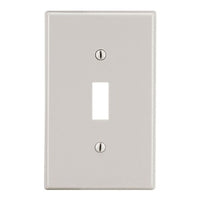 Hubbell PJ1LA Wallplate, Mid-Size, 1-Gang, Toggle, Light Almond