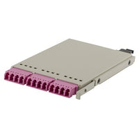 Hubbell OCLCHD50G4VI High Density Cassette Fiber, LCQ-MPO, OM4, 12-Fiber, Type A, Aqua