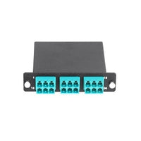 Hubbell OCCSM34 LGX Max Series CS Cassette, 36 Port, 18 Duplex CS to 3 MTP, OM3/OM4, Aqua