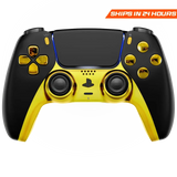 MODDEDZONE BLACK GOLD PS5 CUSTOM MODDED CONTROLLER