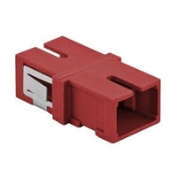 Hubbell FANSCSSC12R Snap-Fit Fiber Adapter, SC Simplex, 12-Pack, Red