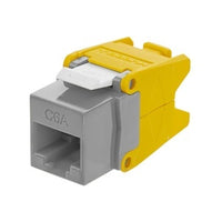 Hubbell NSJU6AGY24 CAT6A 8-Position Universal A/B Keystone Jack, 24-Pack, Gray