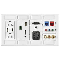 Hubbell IMFP1D3EI Wall Plate, 4-Gang Decorative with 3-Unit iStation Frame, Enhanced Insulation