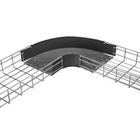 Hubbell HBTR0406 Wire Basket Tray, Preformed Radius, 90 Degree, 4"H x 6"W, Pre-Galvanized