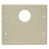 Hubbell HBL4747AXIV, Raceway, 2-Pack, 1 Round/Blank, Ivory