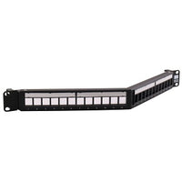 Hubbell HPJS24A Patch Panel, Jack, Unloaded, 24-Port, Shielded