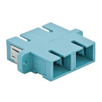 Hubbell FANSCDSS6AQ Screw Mount Fiber Adapter, SC Duplex, 6-Pack, Aqua