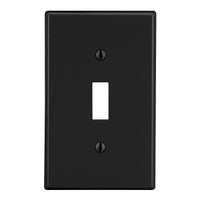 Hubbell PJ1BK M-Size 1-Gang Toggle Wall Plate, Black
