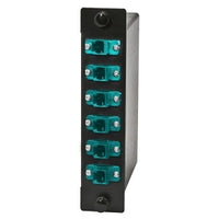 Hubbell OCRJ50G Fiber LGX Cassette, OM3, LC Duplex to MTP, Aqua