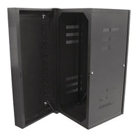 Hubbell HSQ36S Cabinet Components, Quadcab 36"x20", Solid Door, Black