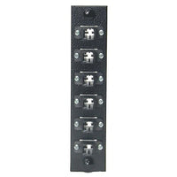 Hubbell FSPMTRJ6 Fiber Optic Patch Panel, 6 Ports, 6 MTRJ Duplex Connections, Black