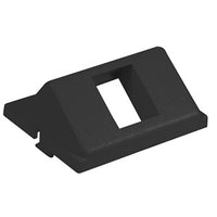 Hubbell IM1KA15BK 1-Port Keystone Audio / Video Unloaded Module, Angled, 1.5-Unit, Black